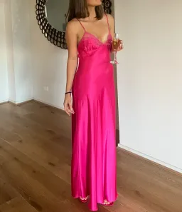 Vintage Slip Maxi Gown Pink Size 10/S for rent on The Volte - image 1