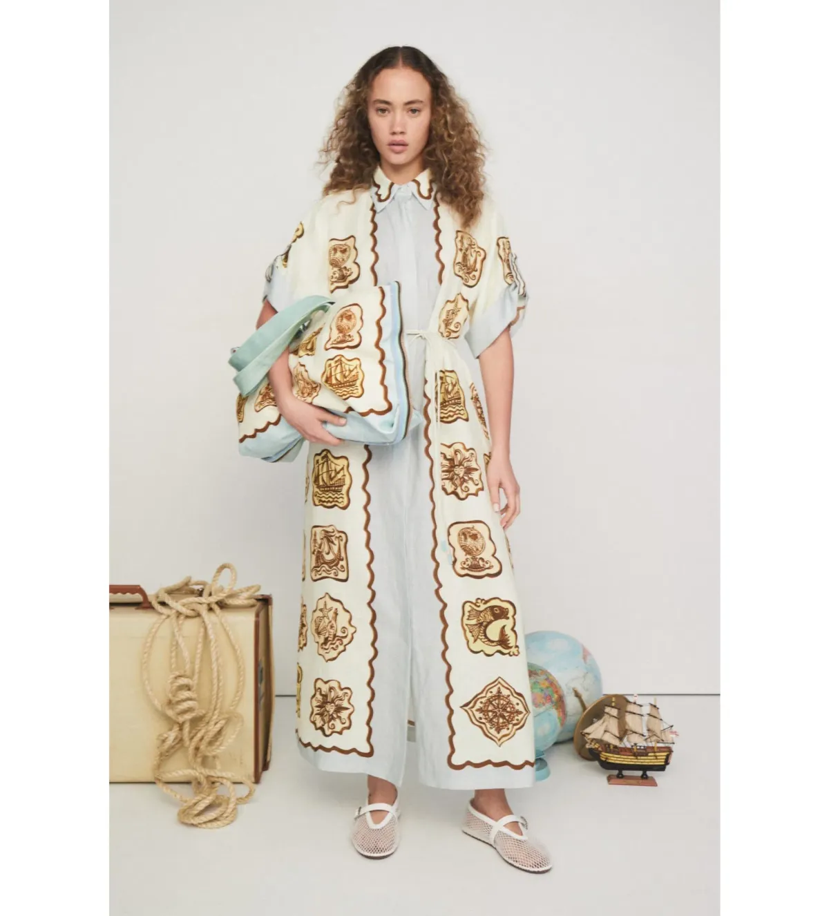 Alemais Relic Shirtdress Maxi Dress Multi Size 10  for rent on The Volte - main image