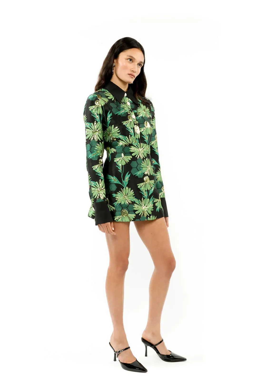 ALICE By Alice McCall Leebelle Mini Dress Black Floral Size 10 for rent on The Volte - main image