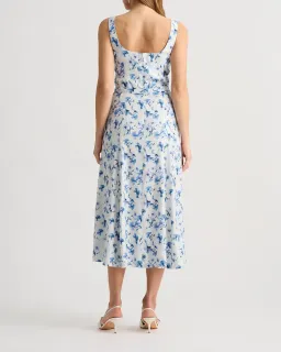 David Lawrence Birdie Linen Dress Ivory Multi Size 16/XL for rent on The Volte - image 3