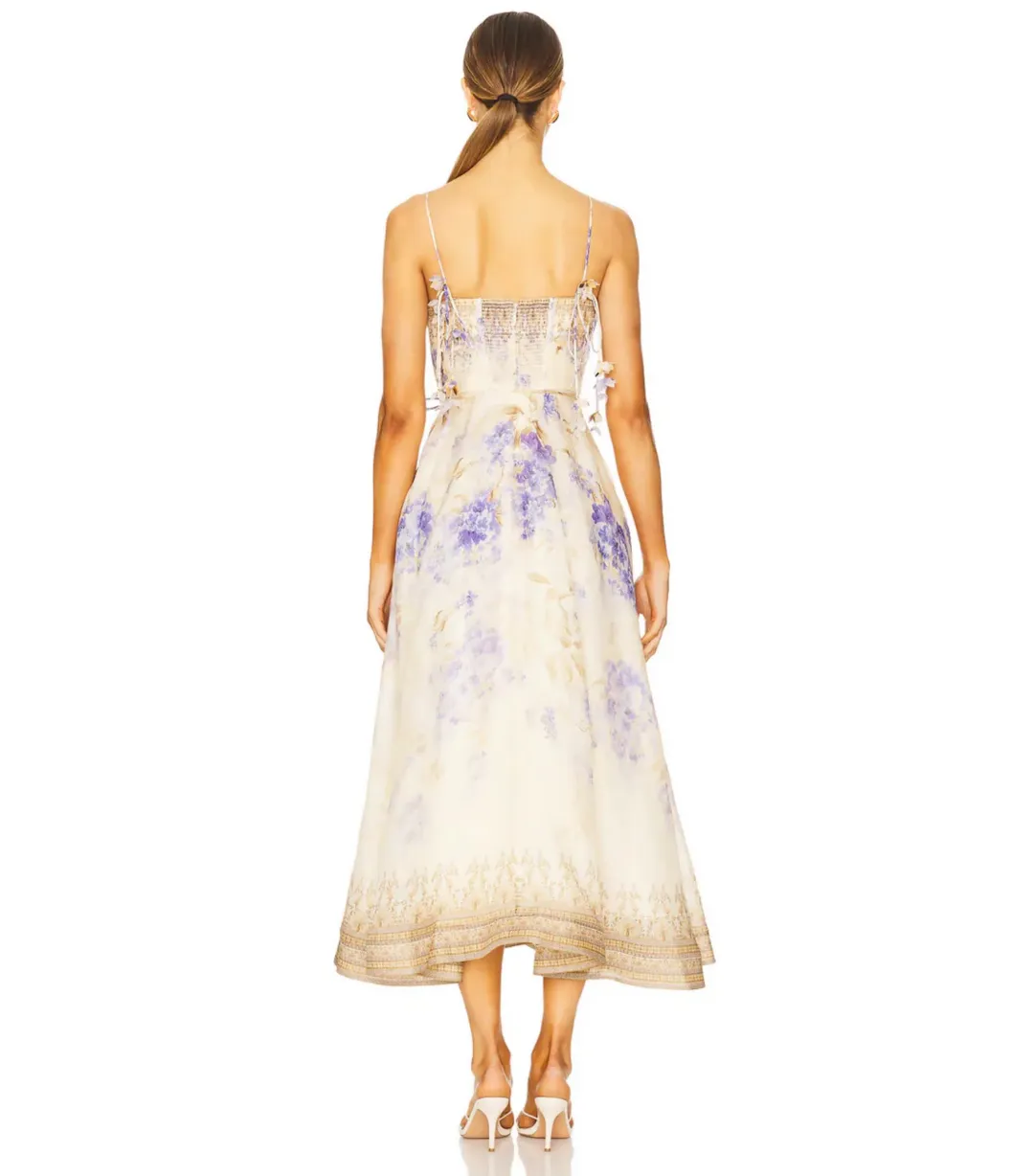 Zimmermann Dawning Picnic Dress in Lilac Floral Size 1 AU 10 for rent on The Volte - main image