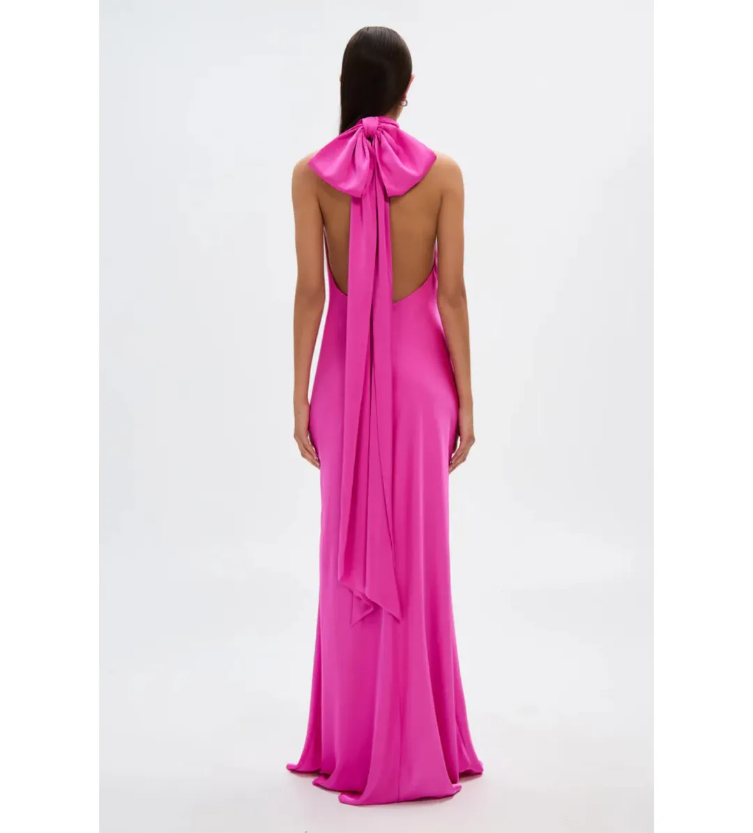 MISHA Evianna Satin Gown Pink Size 10 for rent on The Volte - main image