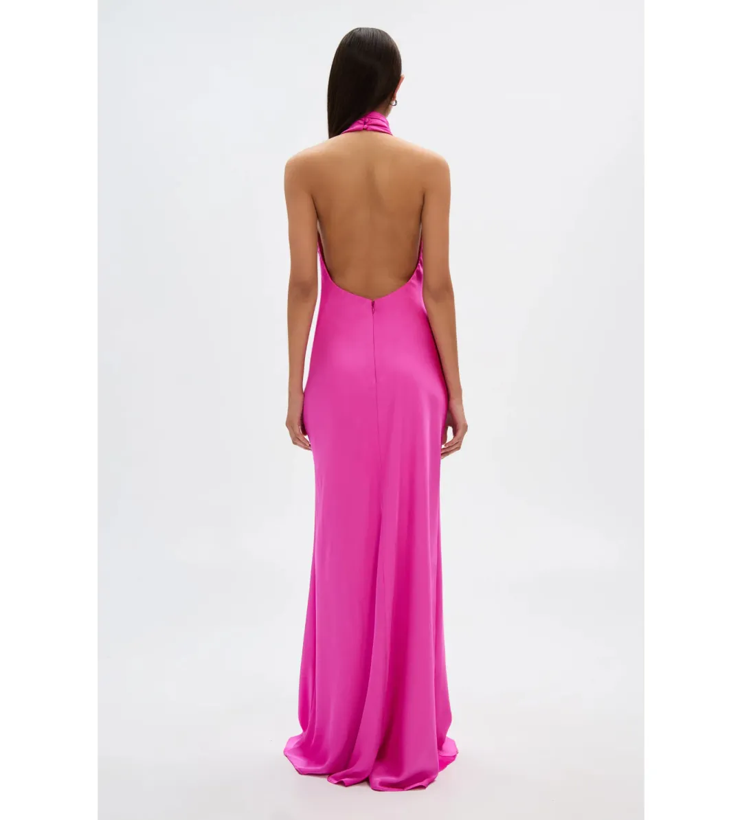 MISHA Evianna Satin Gown Pink Size 10 for rent on The Volte - main image