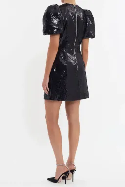 Rebecca Vallance Lena Bow Mini Dress in Black Size 8 for rent on The Volte - image 3