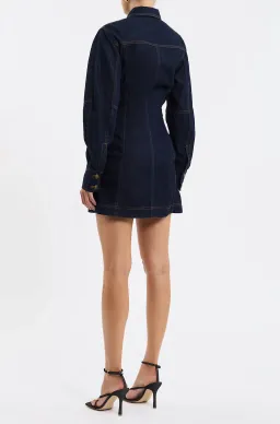 Rebecca Vallance Dylan Denim Mini Dress Size 8 for rent on The Volte - image 2