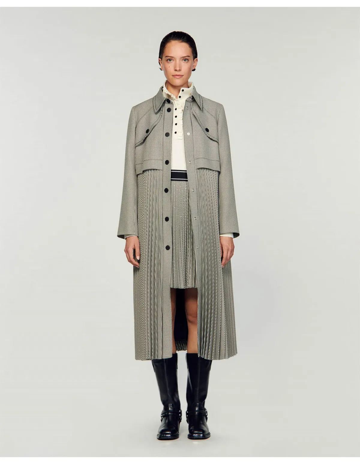 Sandro Paris Mathilda Trench Coat Size 12/L for rent on The Volte - main image