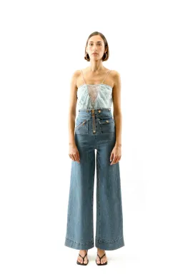 ALICE By Alice McCall Maverick Jumpsuit Light Blue Size AU 12 for rent on The Volte - image 3