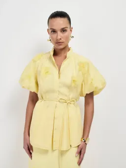 Sheike Rose Garden Shirt Yellow Size 6  for rent on The Volte - image 4