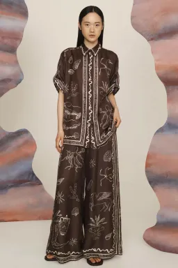 Alemais Sammy Silk Set BrownPrint Size 12  for rent on The Volte - image 1