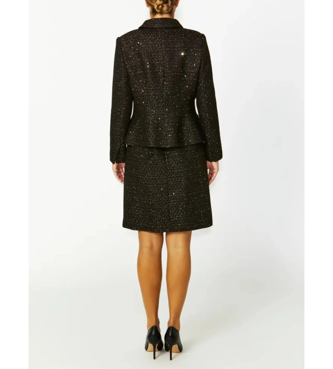 Anthea Crawford Cara Tweed Jacket Black One Size for rent on The Volte - main image
