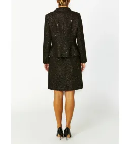 Anthea Crawford Cara Tweed Jacket Black One Size for rent on The Volte - image 3
