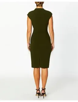Anthea Crawford Selene Dark Olive Dress Size 12 for rent on The Volte - image 5