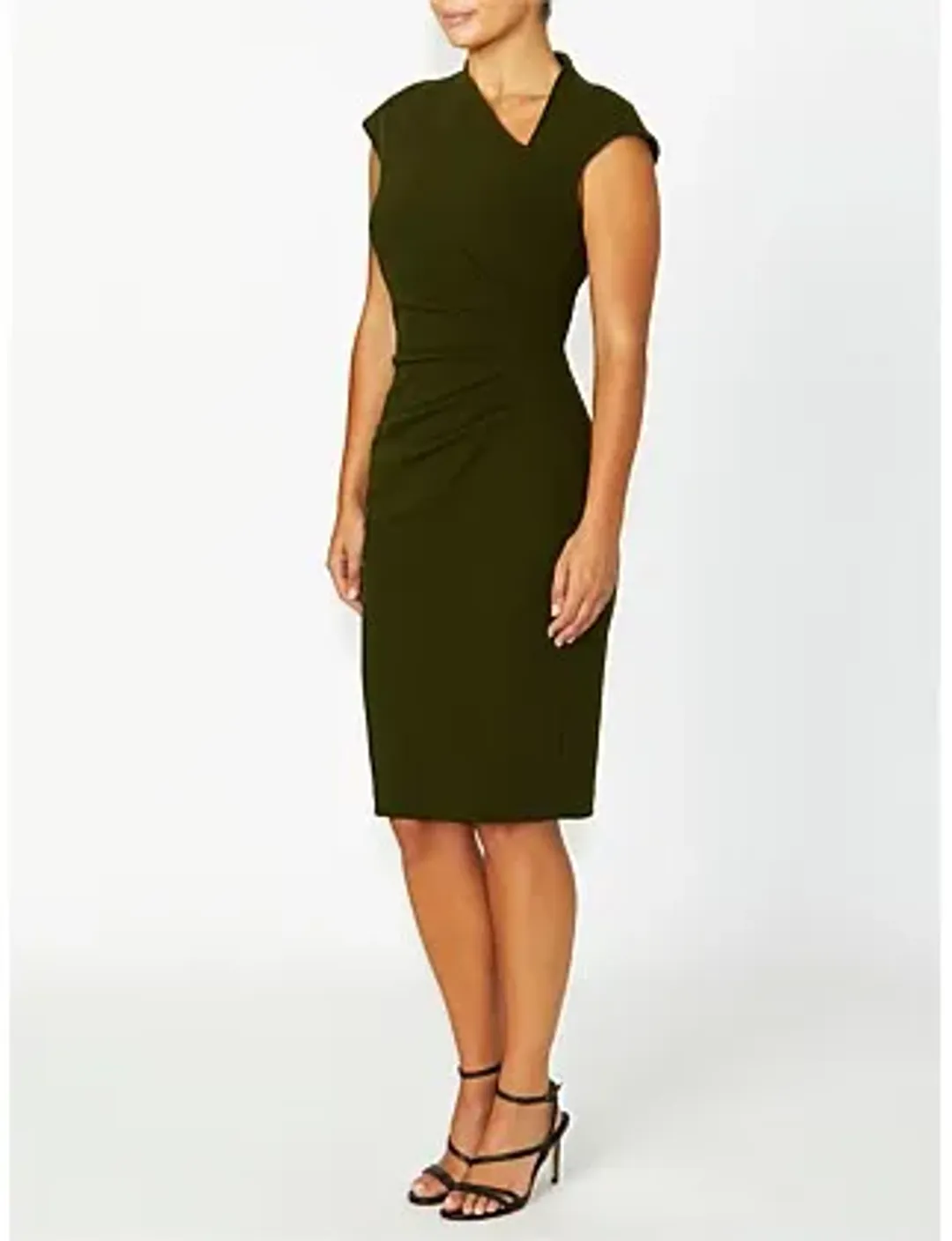 Anthea Crawford Selene Dark Olive Dress Size 12 for rent on The Volte - main image