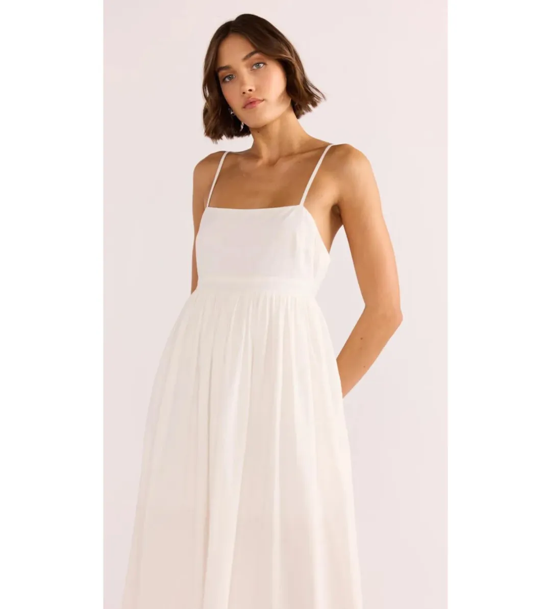 Minkpink Isadora Embroidered Midi Dress White Size 6 for rent on The Volte - main image