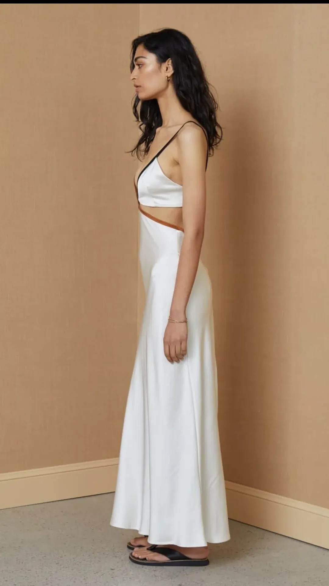 Bec And Bridge Toi Et Moi Cutout Midi  Dress Cream Size 6 for rent on The Volte - main image