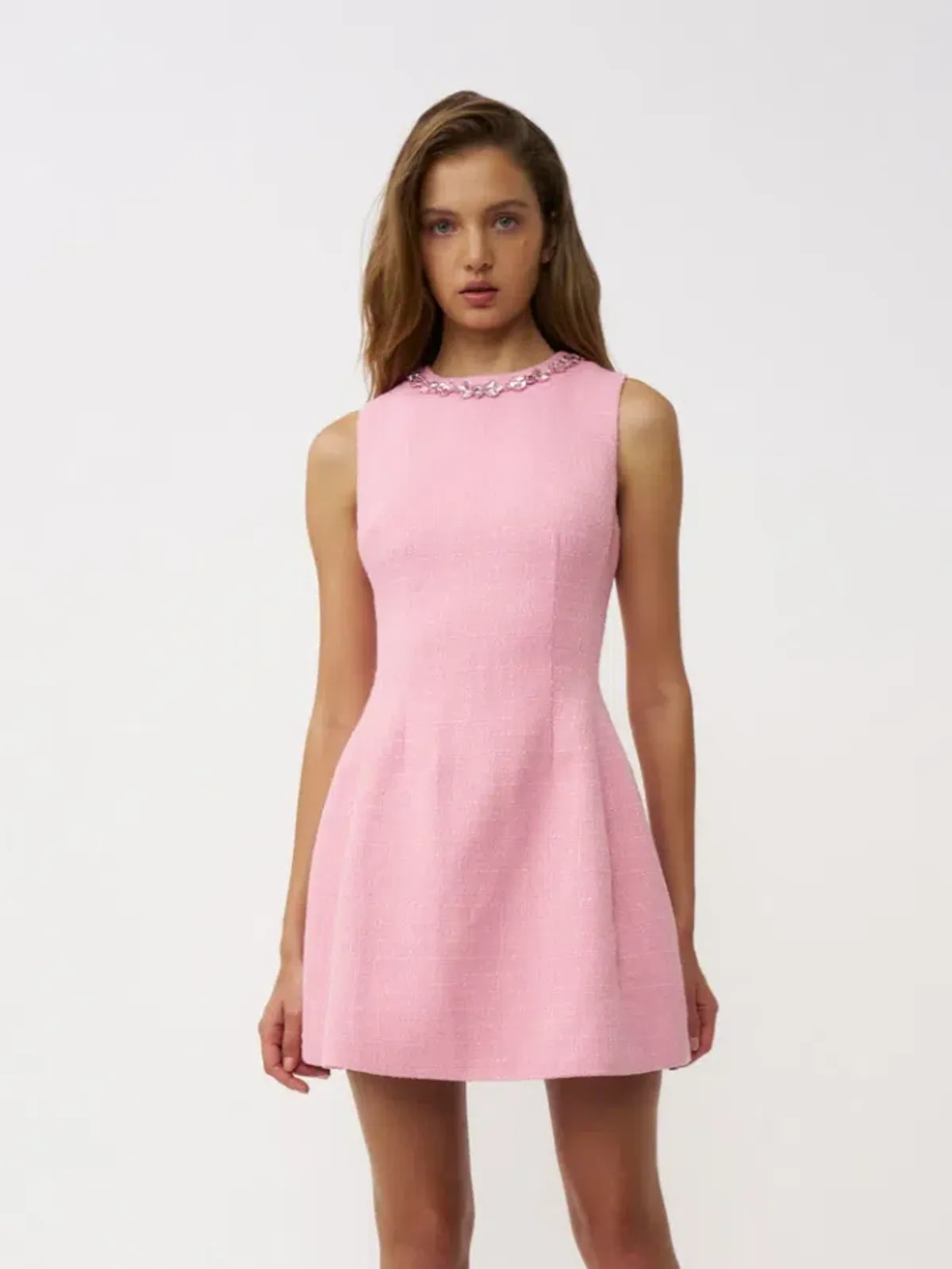 By Johnny Santina Shift Mini Dress Pink Size AU 16 for rent on The Volte - main image