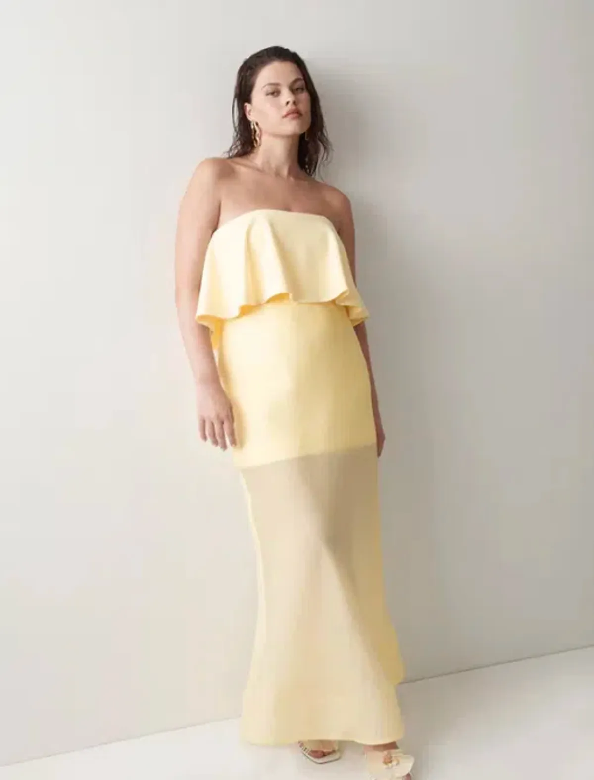 Sheike Gemini Dress Maxi Yellow Size AU 12 for rent on The Volte - main image