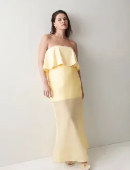 Sheike Gemini Dress Maxi Yellow Size AU 12 for rent on The Volte - image 1