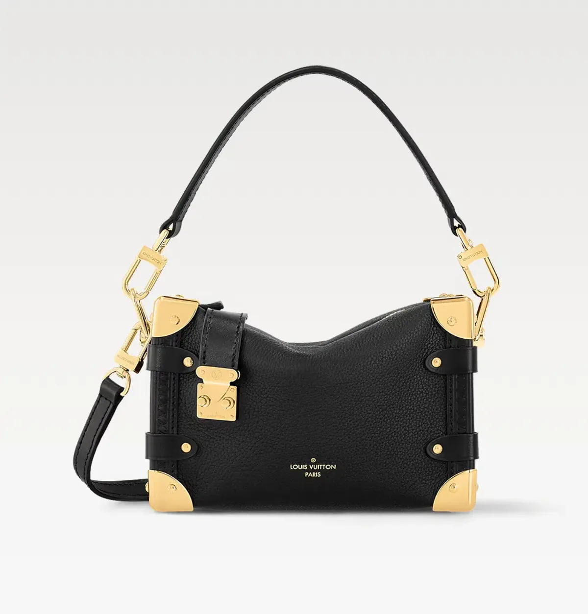 Louis Vuitton Side Trunk PM Black and Gold Bag for rent on The Volte - main image