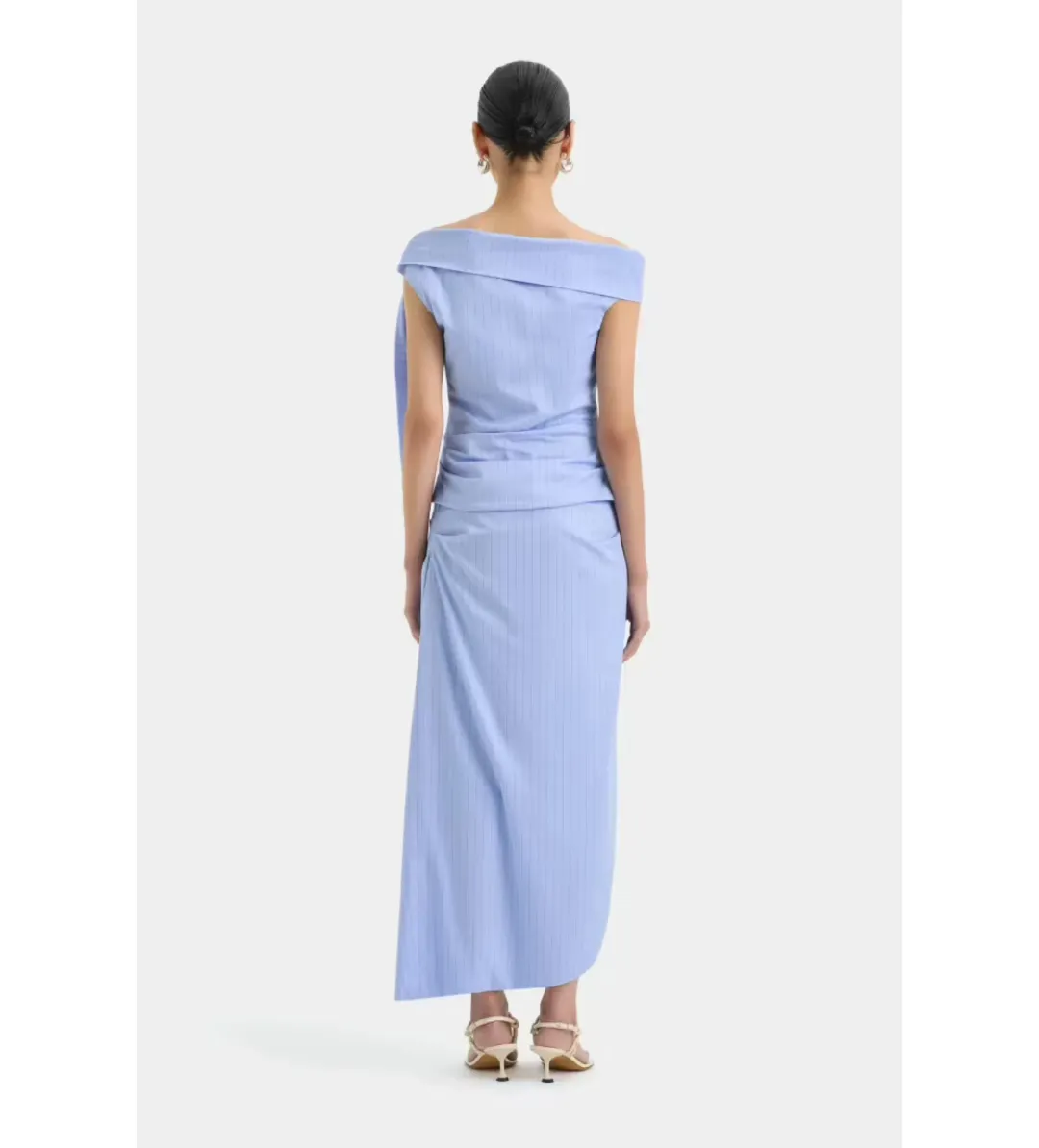 Sir The Label Lori Midi Skirt And Top Set In Sky Blue Size 1/ AU 8 for rent on The Volte - main image