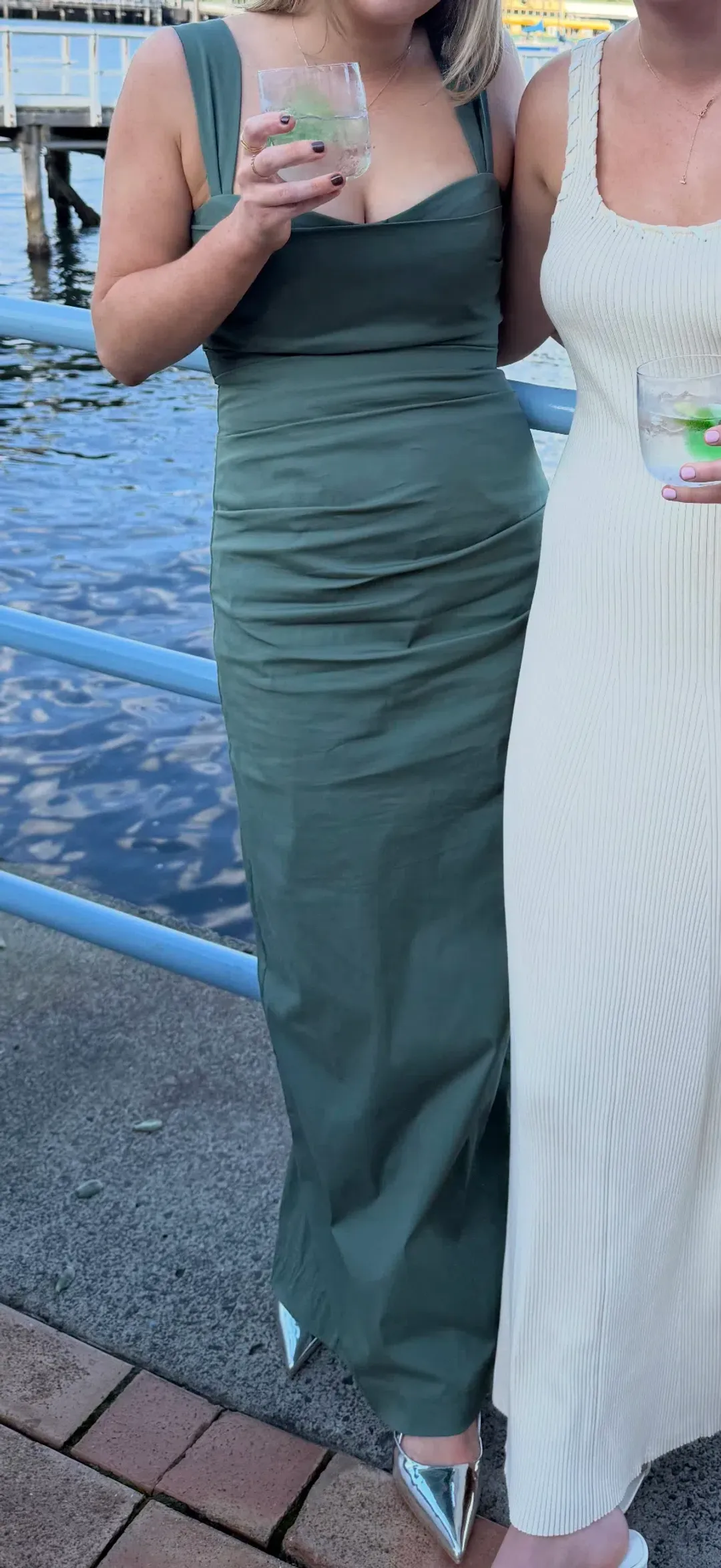 Sir the Label Florent Balconette Maxi Dress Forest Green Size 10/M for rent on The Volte - main image