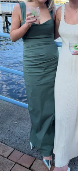 Sir the Label Florent Balconette Maxi Dress Forest Green Size 10/M for rent on The Volte - image 1