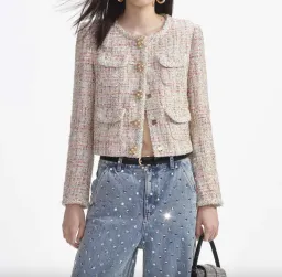 Self Portrait Pastel Boucle Boxy Jacket Multi Size UK / AU 4 for rent on The Volte - image 2