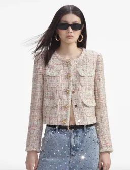 Self Portrait Pastel Boucle Boxy Jacket Multi Size UK / AU 4 for rent on The Volte - image 5