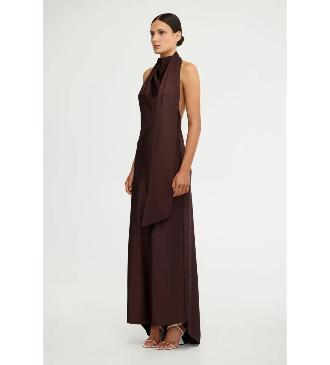 Significant Other Adriana Halter Gown Chocolate Size 6 for rent on The Volte - main image