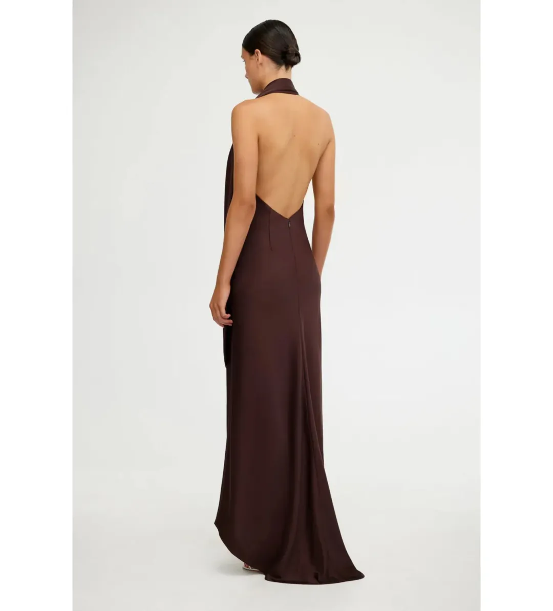 Significant Other Adriana Halter Gown Chocolate Size 6 for rent on The Volte - main image