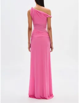 Misha Sisal Mesh Maxi Dress Orchid Pink Size 8  for rent on The Volte - image 4