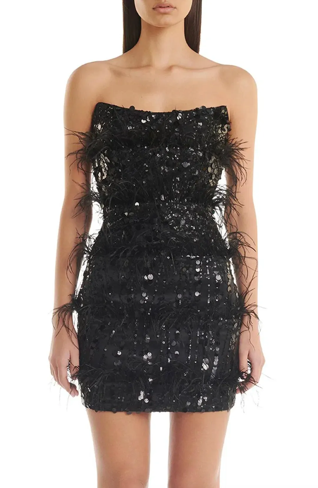 Eliya The Label Tiffany Mini Dress in Black Size AU 6 for rent on The Volte - main image