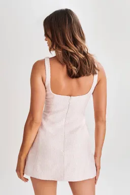 Meshki Beth Tweed Mini Dress in Fairy Floss Pink Size XS / AU 6 for rent on The Volte - image 3