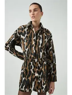 Aje Sienna Shirt Dress Animal Print Size 6 for rent on The Volte - image 8