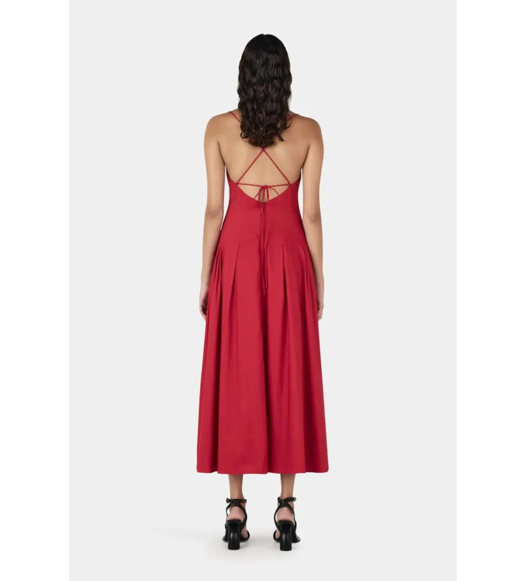 Hansen And Gretel  Carlotta Midi Dress Samba Red Size Au 10 for rent on The Volte - main image
