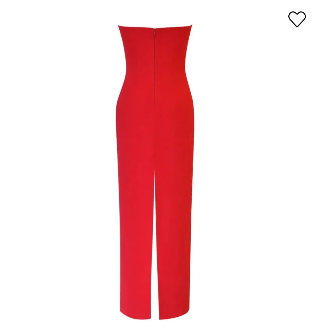 Rayane Bacha Margot Maxi Dress Red Size 8 for rent on The Volte - main image