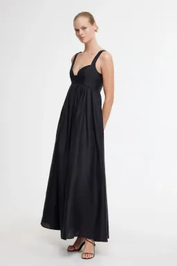 Acler Sandgate Midi Dress Black Size AU 12 for rent on The Volte - image 2