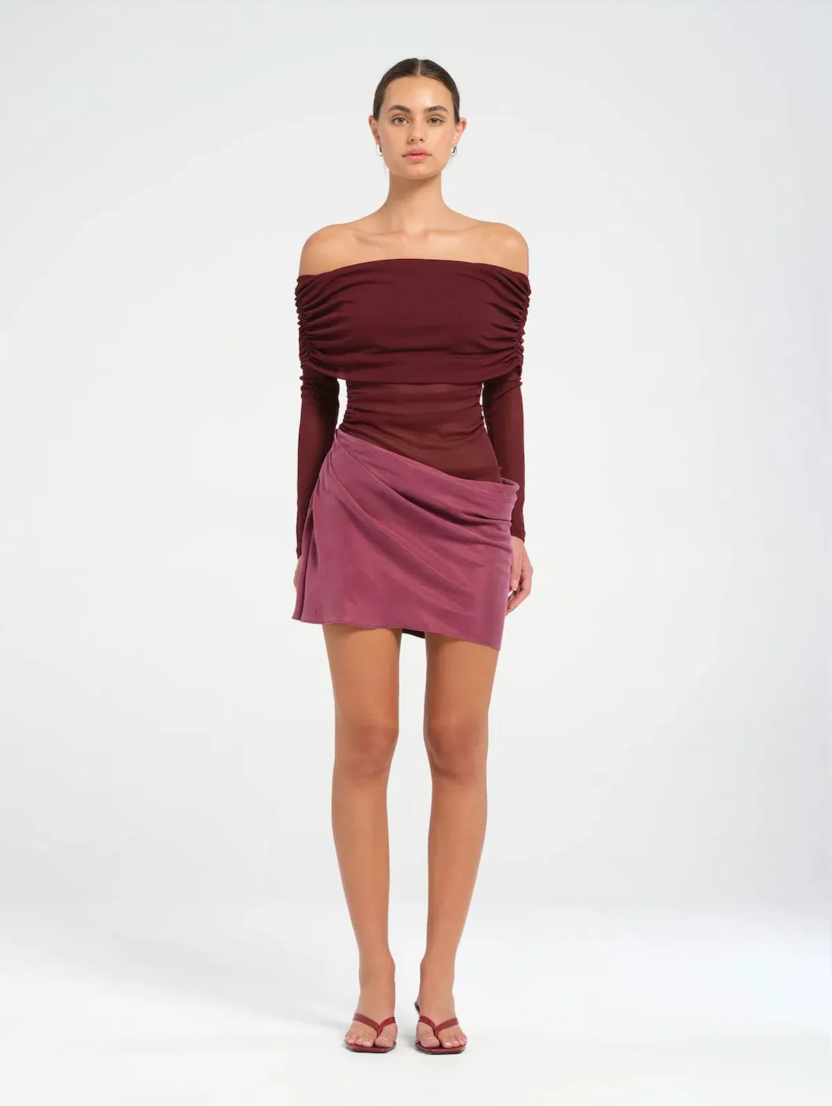 Benni Luca Mini Dress in Plum Size 8 / AU 8 for rent on The Volte - main image