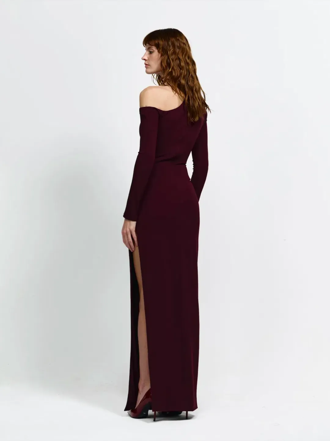 Effie Kats Cayley Gown Maxi Dress in Wine Size XS / AU 6-8 for rent on The Volte - main image