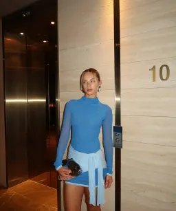 Benni Kingsley Mini Dress Blue Size 10 for rent on The Volte - image 2