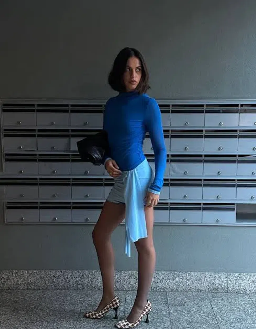 Benni Kingsley Mini Dress Blue Size 10 for rent on The Volte - main image