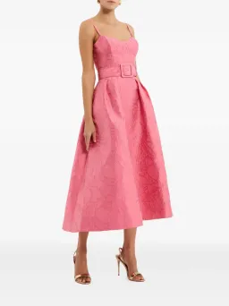 Rebecca Vallance Petra Midi Dress in Pink Size 8 for rent on The Volte - image 2