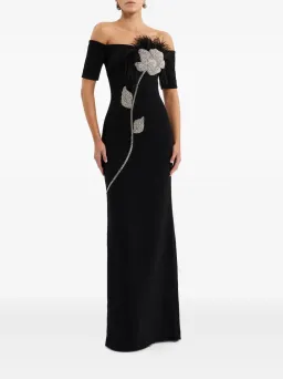 Rebecca Vallance Starlight Gown in Black Size AU 8 for rent on The Volte - image 2