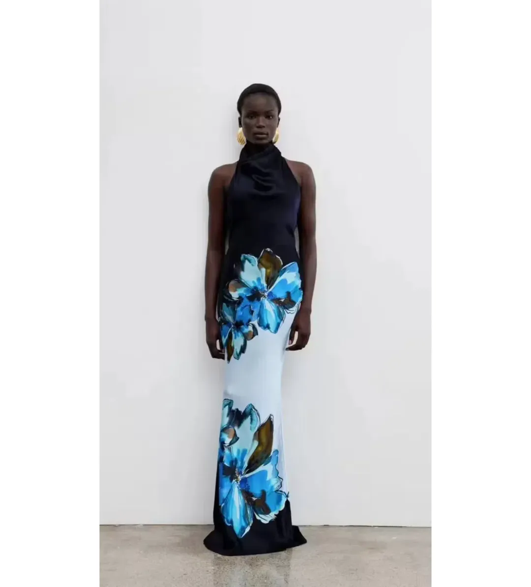 Rebecca Vallance Cyran Maxi Dress Navy Floral Size 8 for rent on The Volte - main image