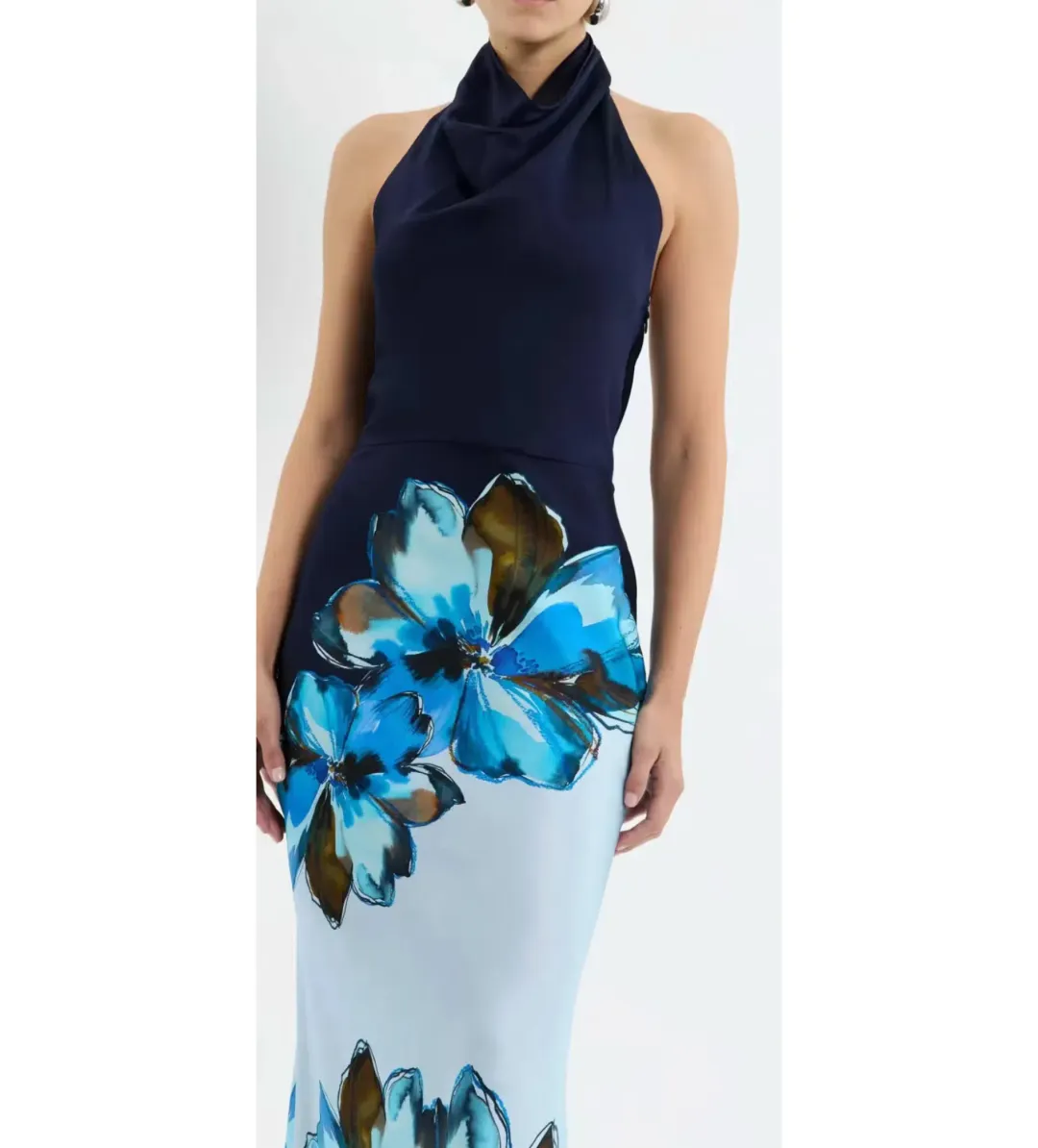 Rebecca Vallance Cyran Maxi Dress Navy Floral Size 8 for rent on The Volte - main image
