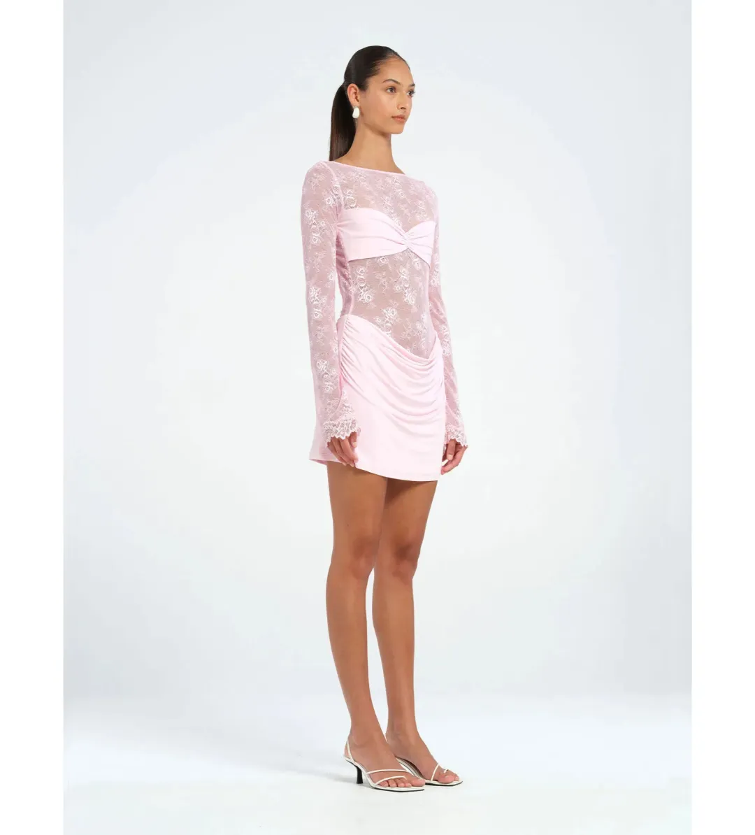 Benni Oskar Mini Dress in Baby Pink Size 6 for rent on The Volte - main image