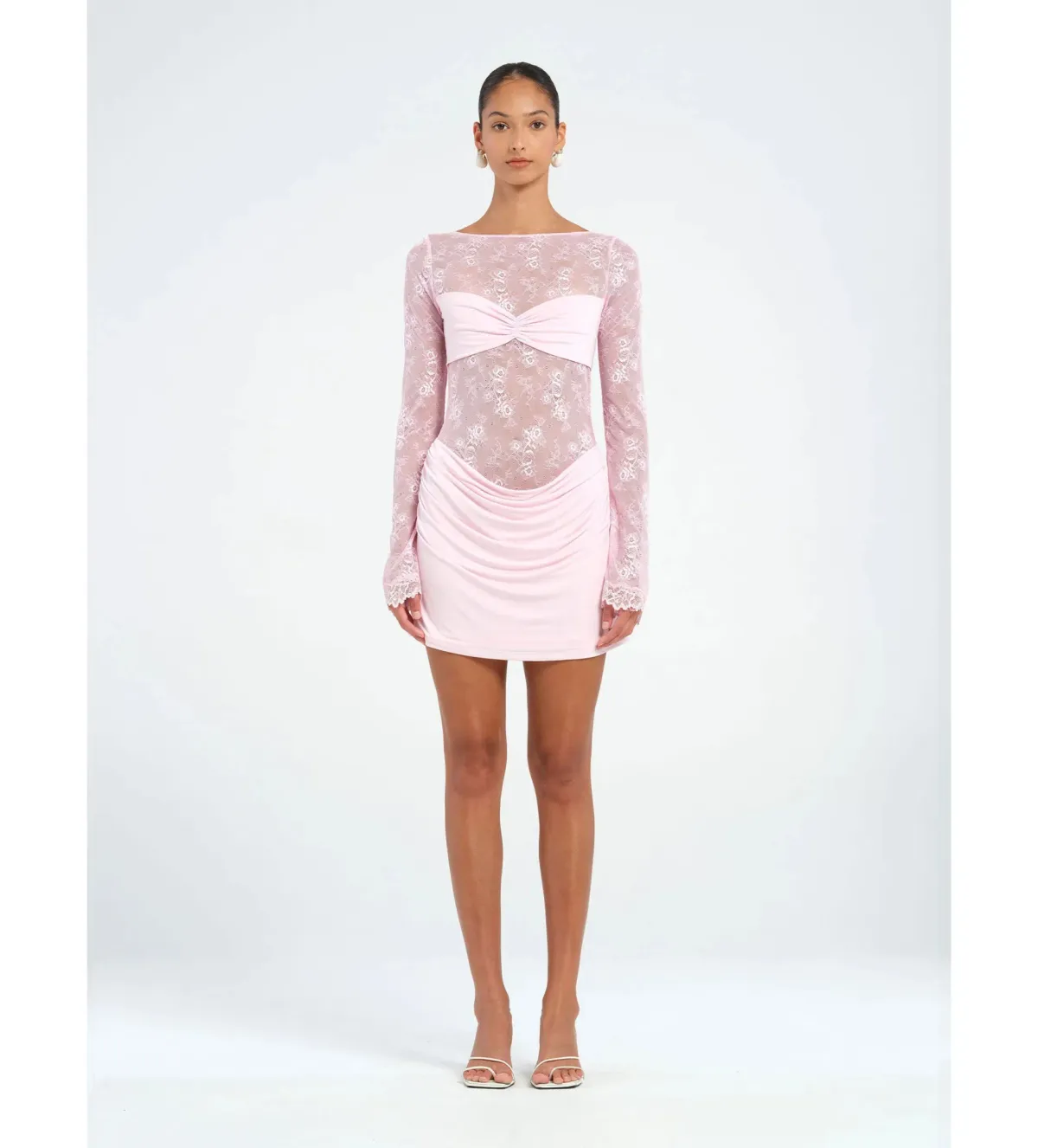 Benni Oskar Mini Dress in Baby Pink Size 6 for rent on The Volte - main image