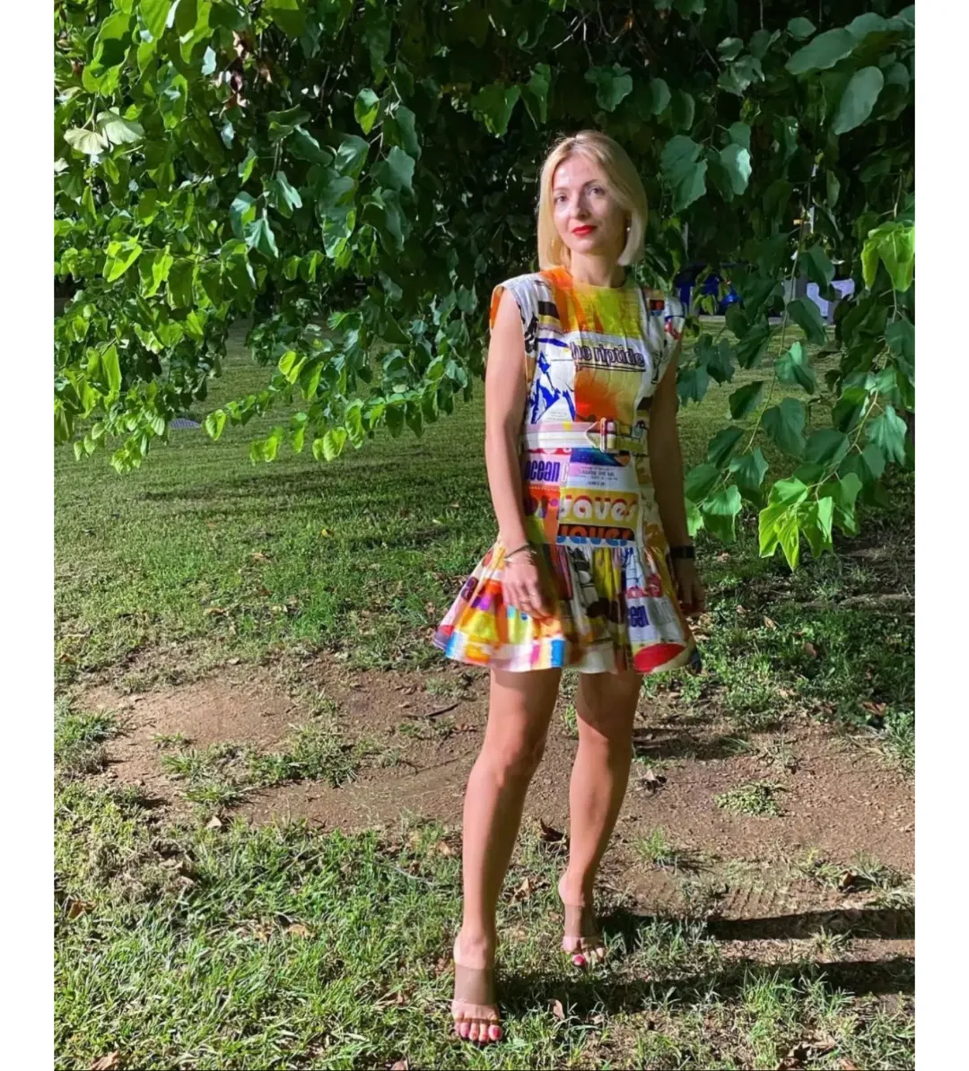 Zimmermann Brightside Fluted Mini Dress Multi Print Size 3/AU 14 for rent on The Volte - main image