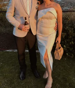 Elliatt Agatha Midi Dress in Ivory White Size 12 for rent on The Volte - image 3