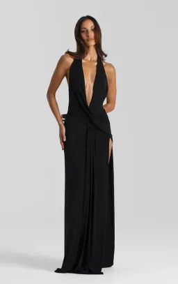 Natalie Rolt Winona Gown Maxi Black Size AU 6 for rent on The Volte - image 1